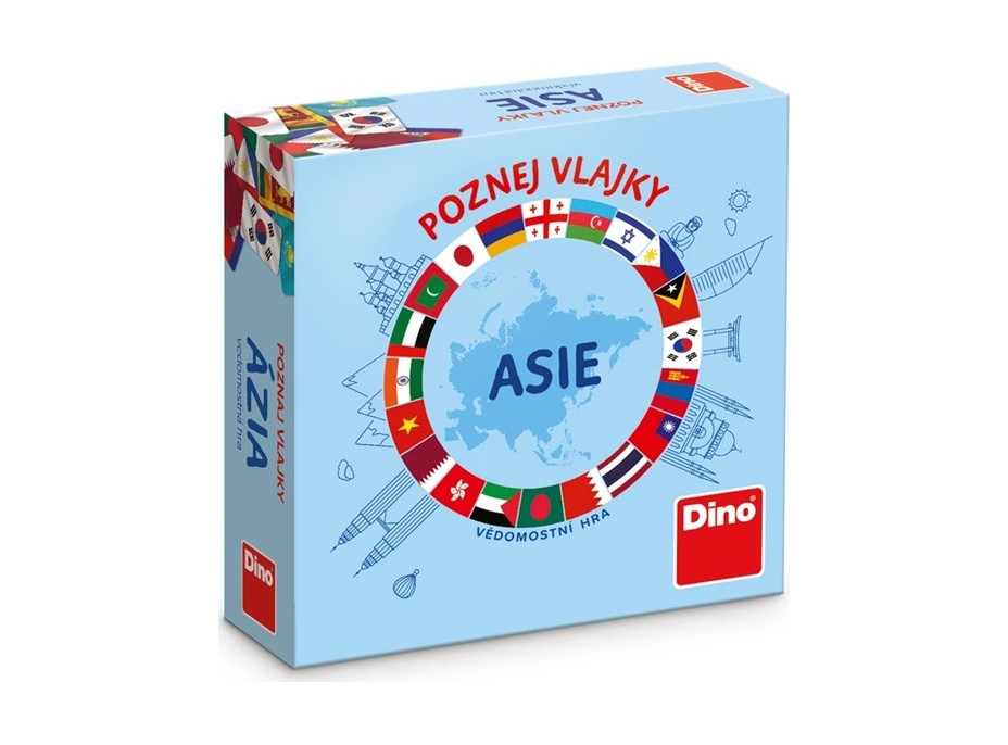 Dino Cestovní hra Poznej vlajky - Asie