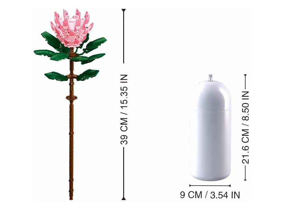 Sluban Flowers M38-B1101-03 Protea velká ve váze
