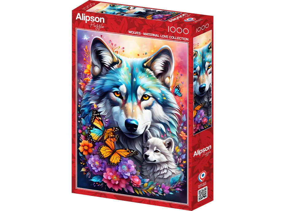 ALIPSON Puzzle Mateřská láska: Vlci 1000 dílků