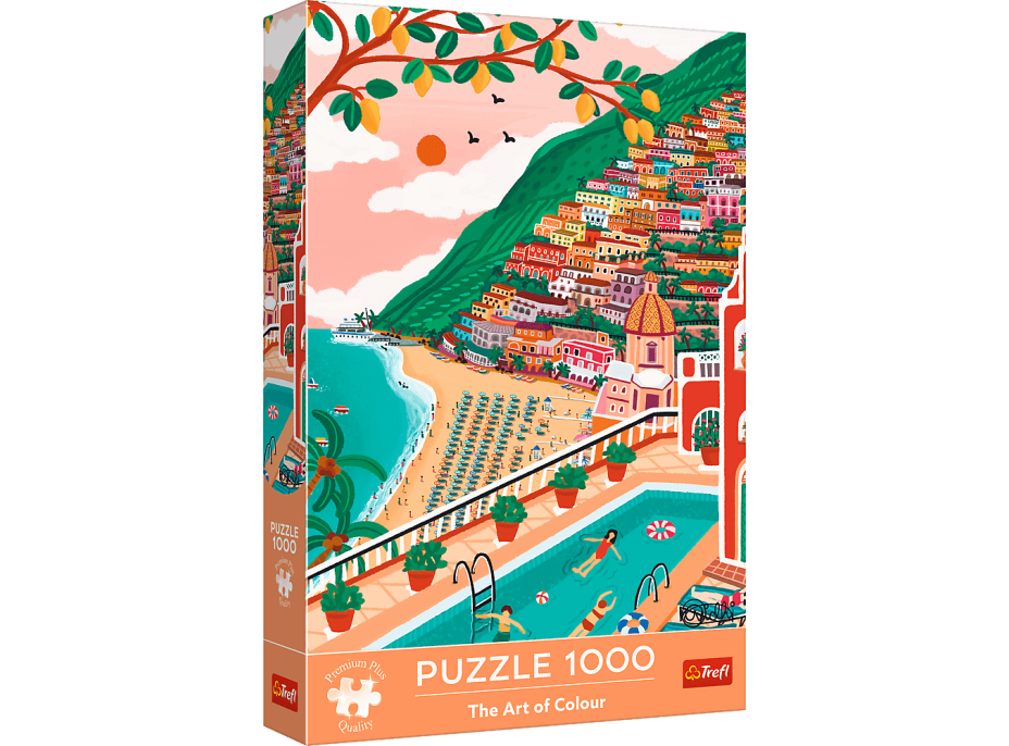 TREFL Puzzle Premium Plus The Art of Colour: Positano, Itálie 1000 dílků