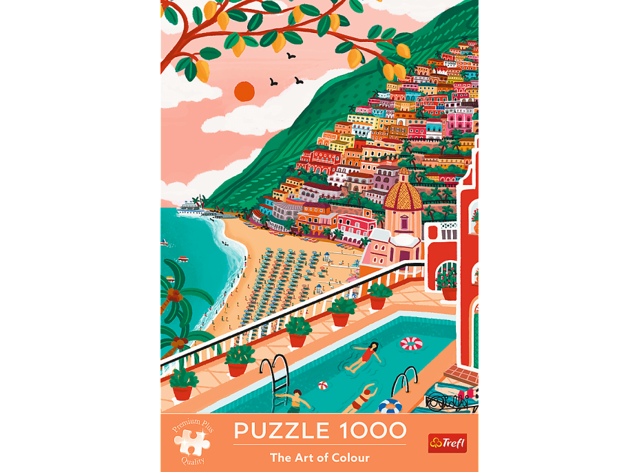 TREFL Puzzle Premium Plus The Art of Colour: Positano, Itálie 1000 dílků