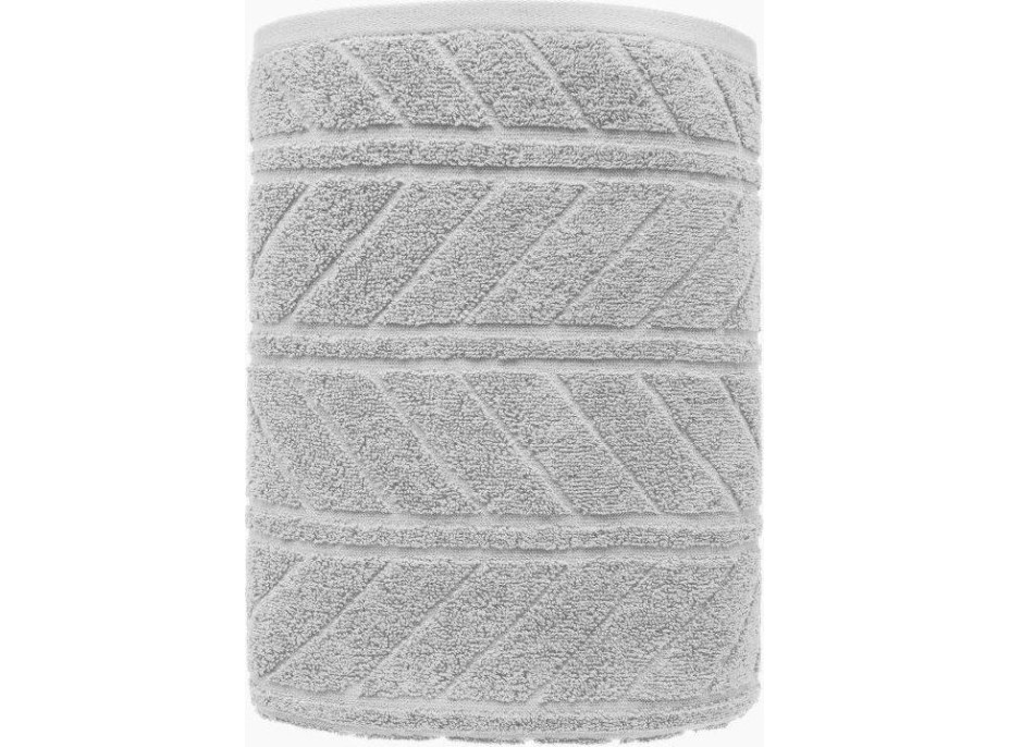 Bavlněný ručník RELIEF - 30x50 cm - 500g/m2 - šedý
