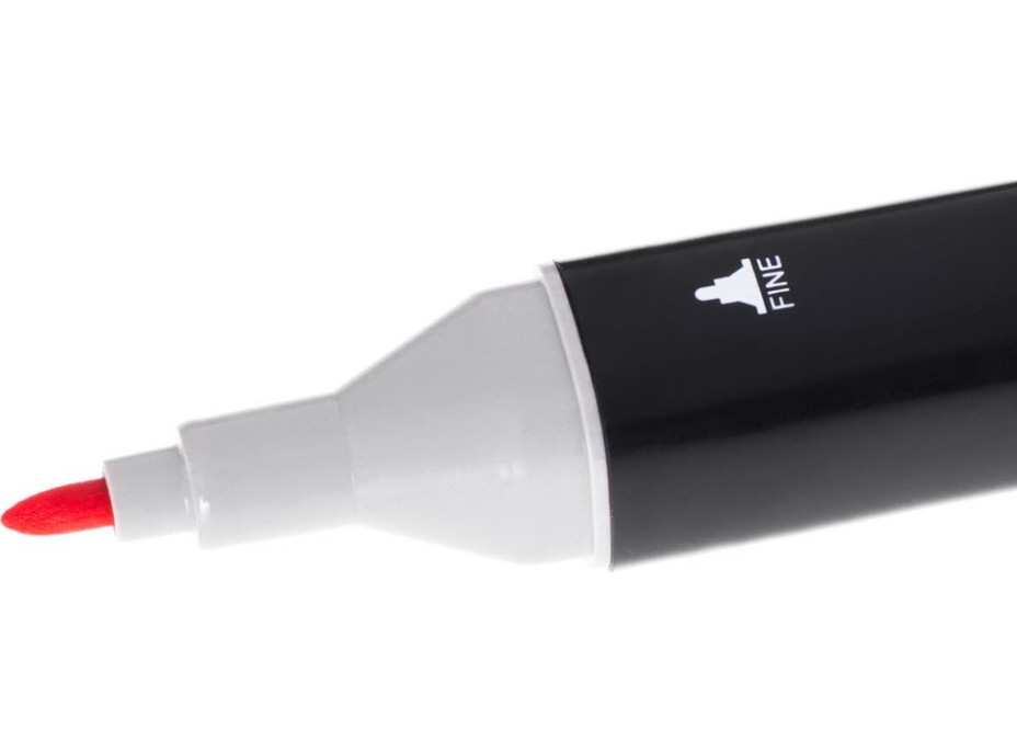 KIK Oboustranné lihové fixy v kufříku 80ks