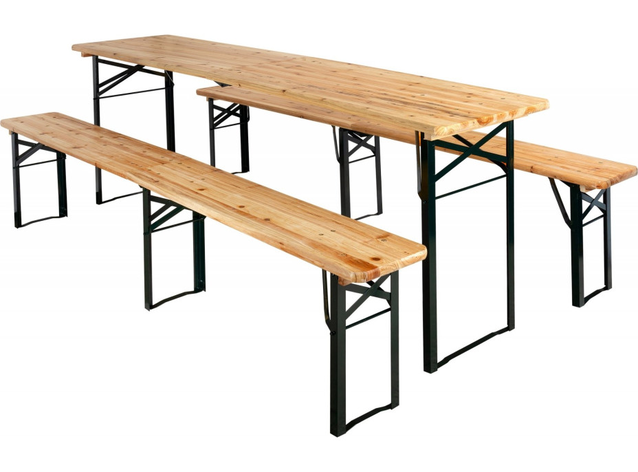 Pivní zahradní set LAGER - stůl + 2 lavice 220 cm