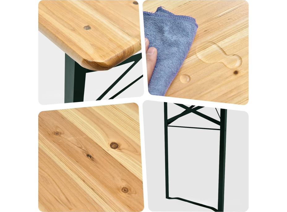 Pivní zahradní set LAGER - stůl + 2 lavice 220 cm