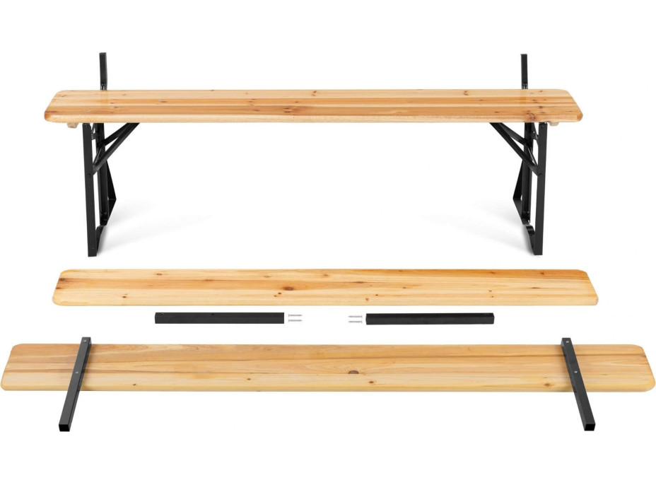 Pivní zahradní set PORTER - stůl + 2 lavice