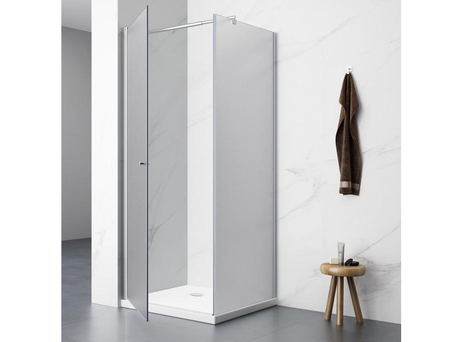 Aqualine PILOT čtvercový sprchový kout 1000x1000 mm, sklo Brick PT100-01