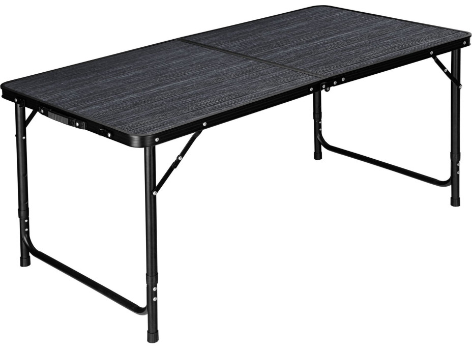 Campingová sestava TRAMP BLACK WOOD 120x60 cm - černá