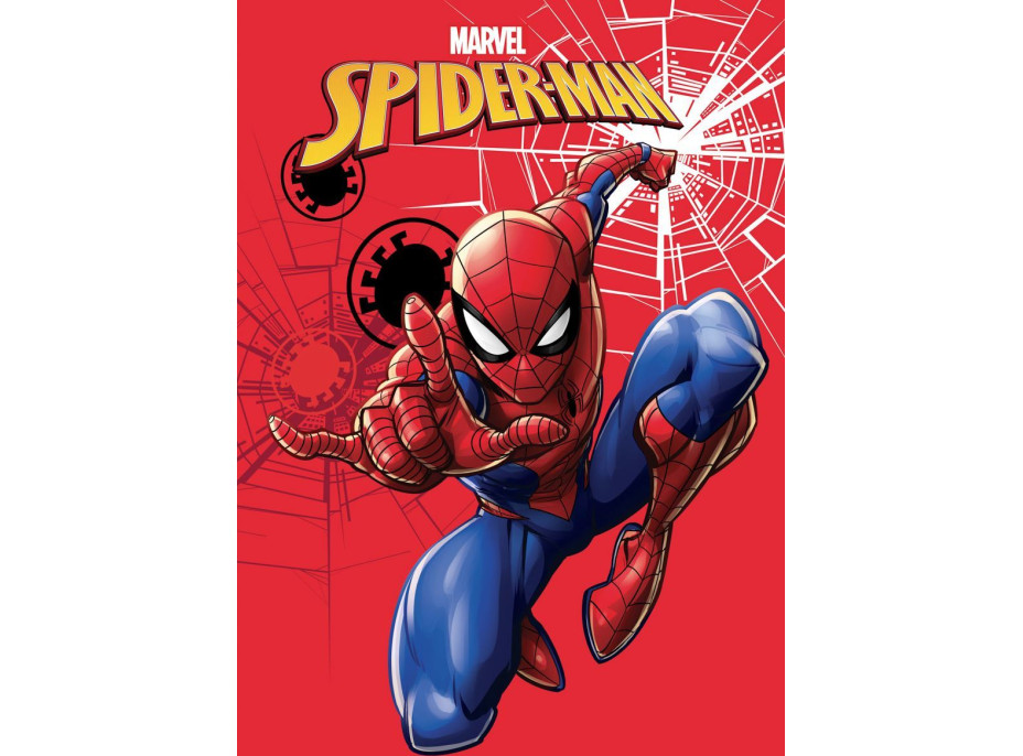 Dětská deka POLAR 100x140 cm - Spider-man - červená