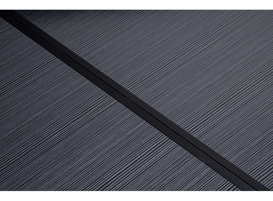 Skládací campingový stůl TRIP 120x60 cm - dekor dřeva - černý
