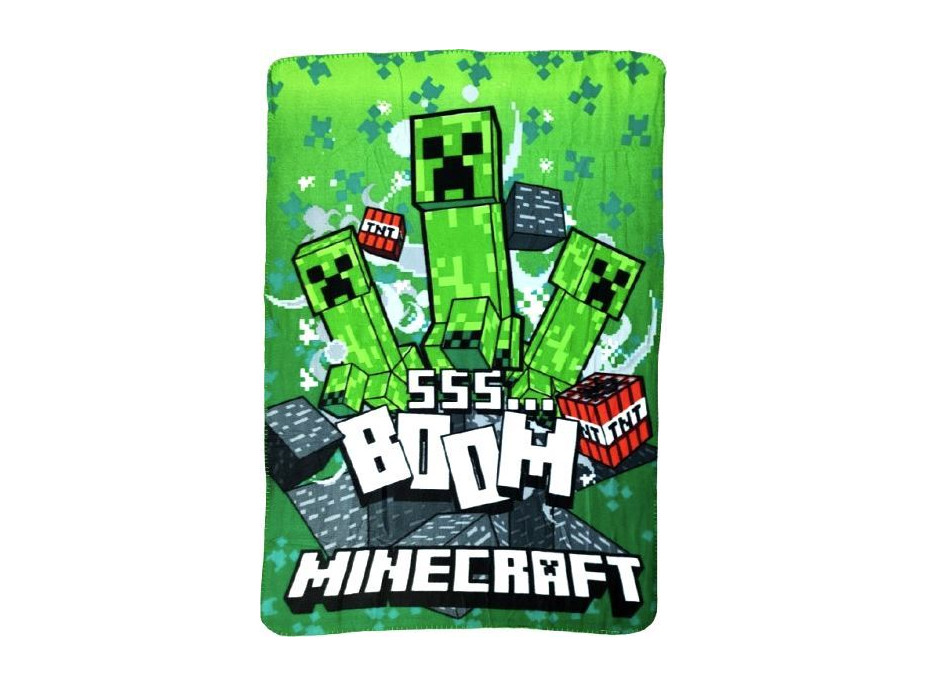 Dětská deka POLAR 100x140 cm - Minecraft - SSS...Boom