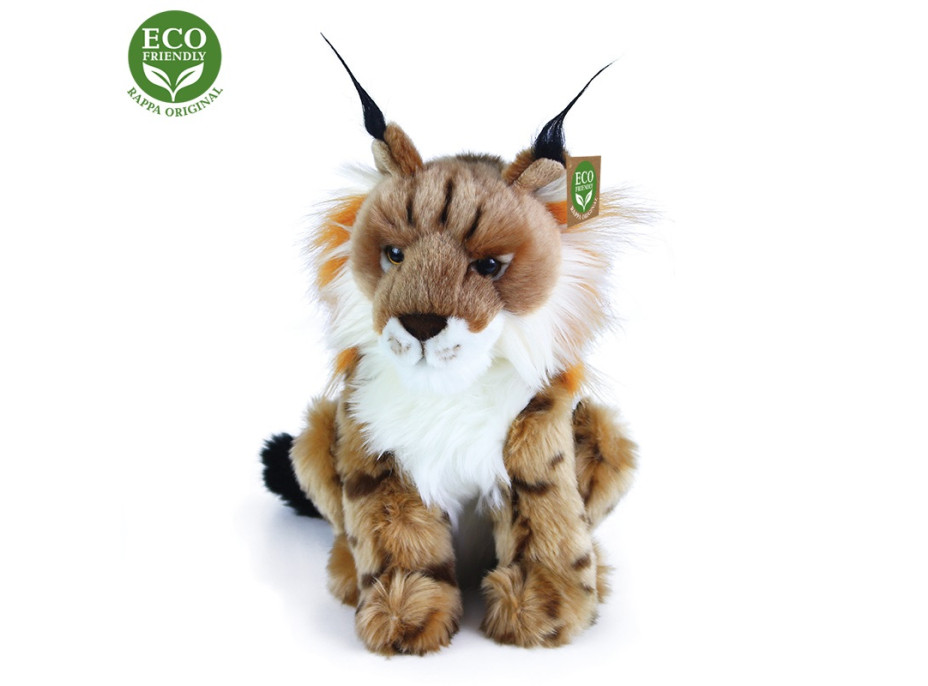 Rappa Plyšový rys sedící 23 cm ECO-FRIENDLY