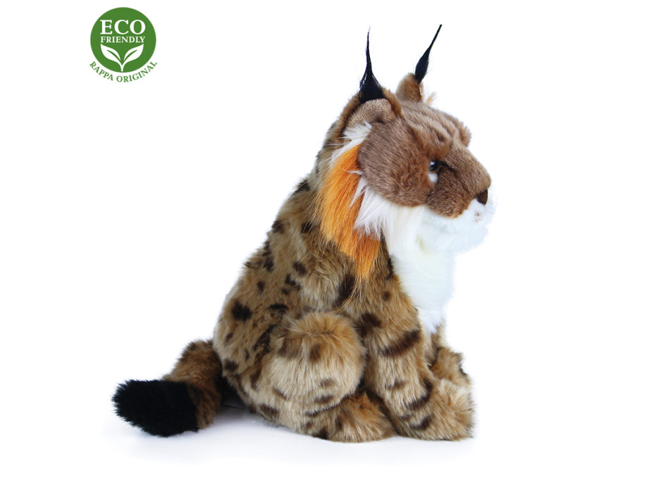 Rappa Plyšový rys sedící 23 cm ECO-FRIENDLY