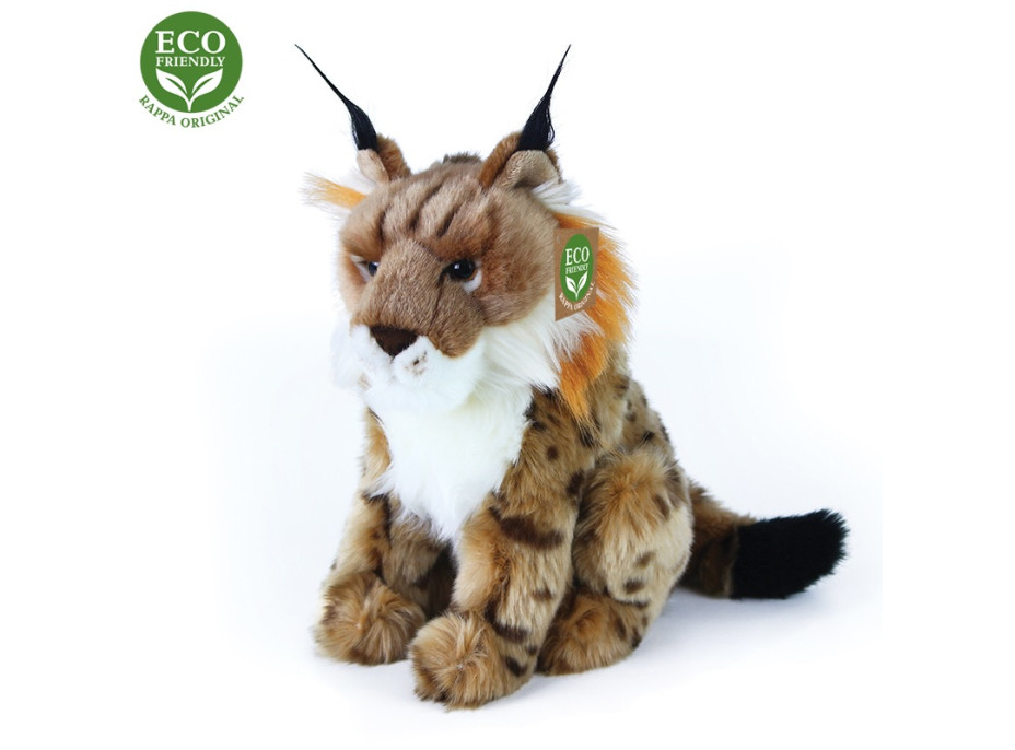 Rappa Plyšový rys sedící 23 cm ECO-FRIENDLY