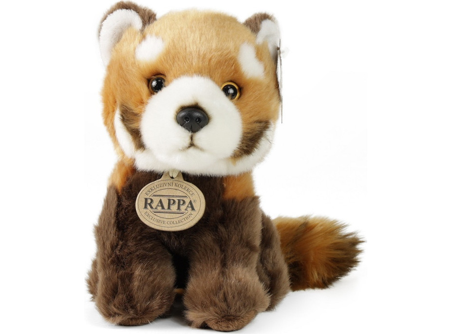 Rappa Plyšová panda červená sedící 18 cm ECO-FRIENDLY
