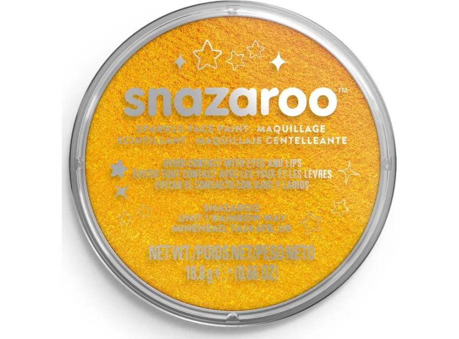 SNAZAROO Barva na obličej Třpytivá Žlutá (Sparkle Yellow) 18ml
