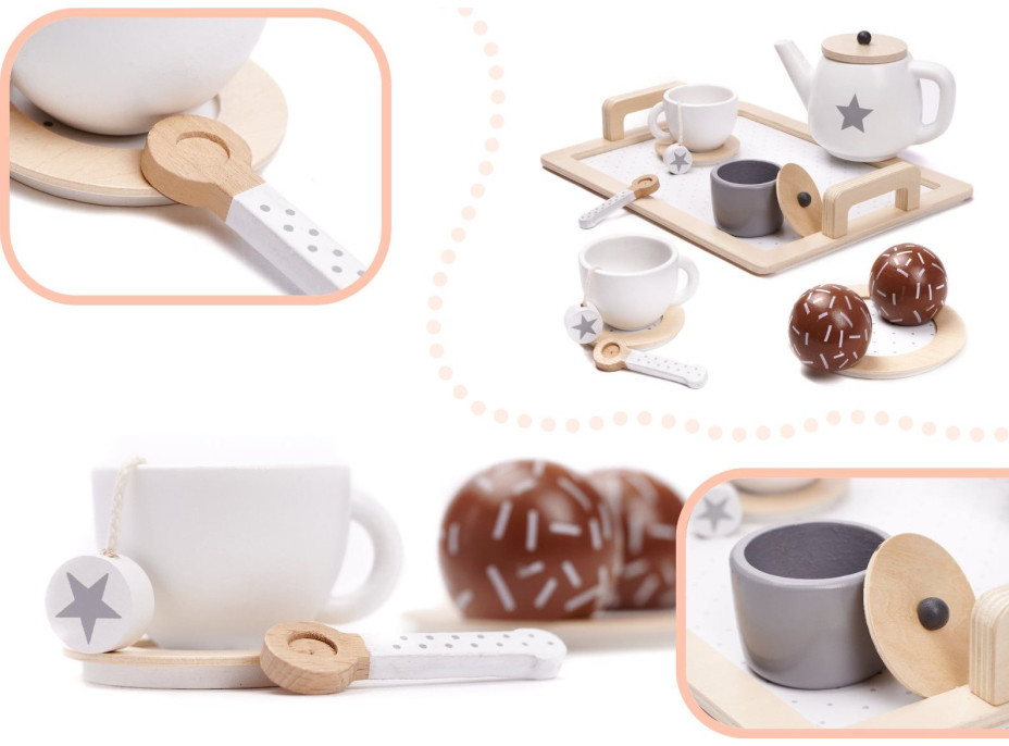 KIK Dřevěný kávový set