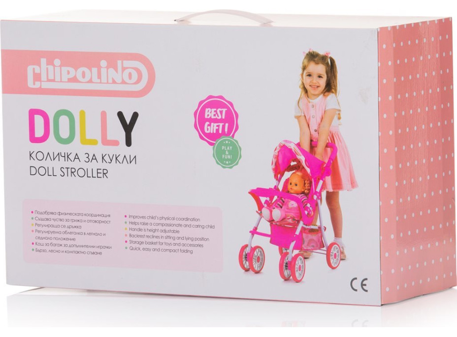 CHIPOLINO Sportovní kočárek pro panenky Dolly Multicolor