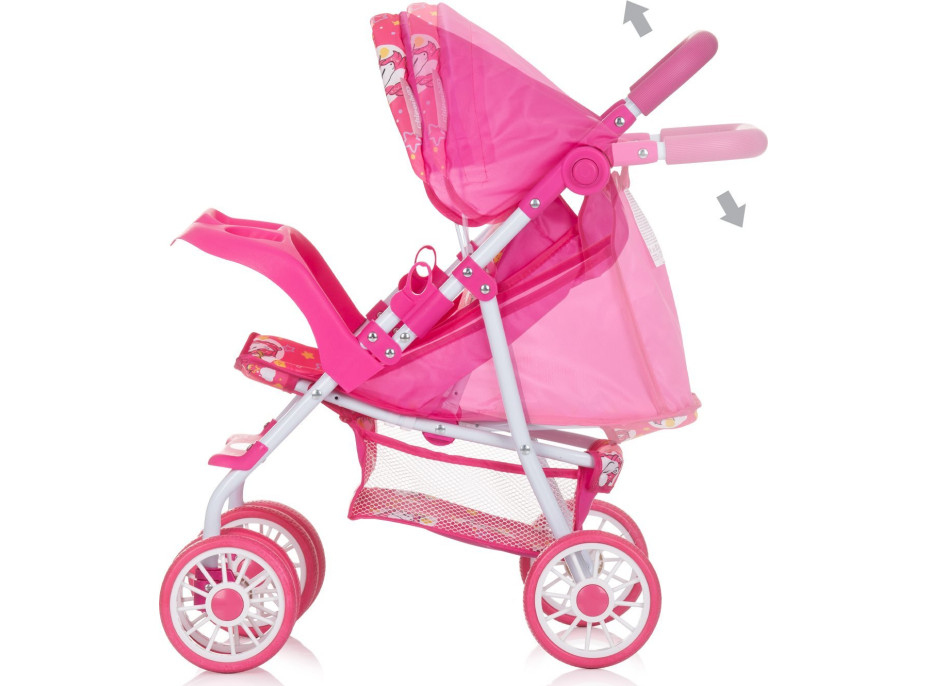 CHIPOLINO Sportovní kočárek pro panenky Dolly Unicorns