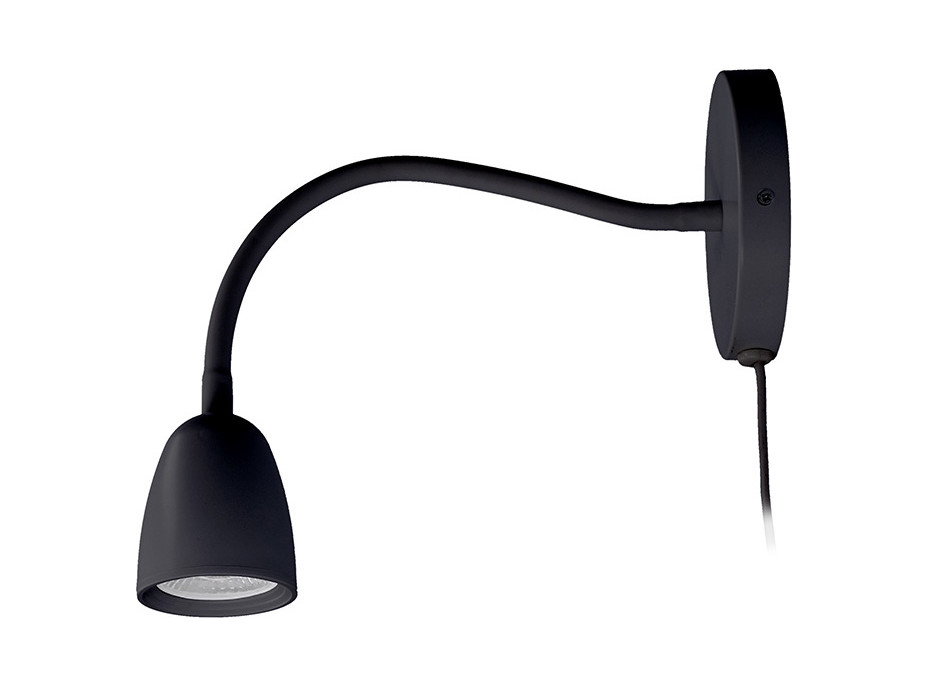 Solight LED nástěnná lampička, stmívatelná, 4W, 280lm, 3000K, černá