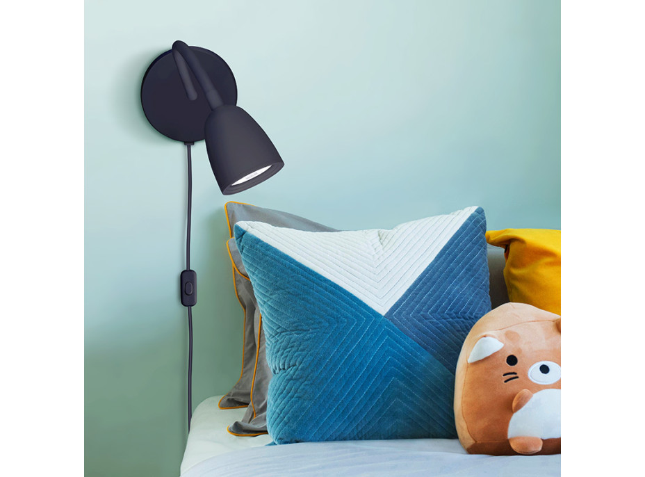 Solight LED nástěnná lampička, stmívatelná, 4W, 280lm, 3000K, černá