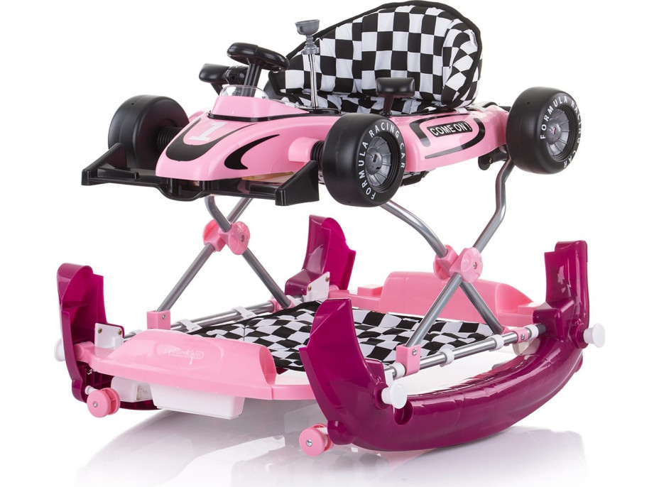 CHIPOLINO Chodítko interaktivní Car Racer 4v1 Pink