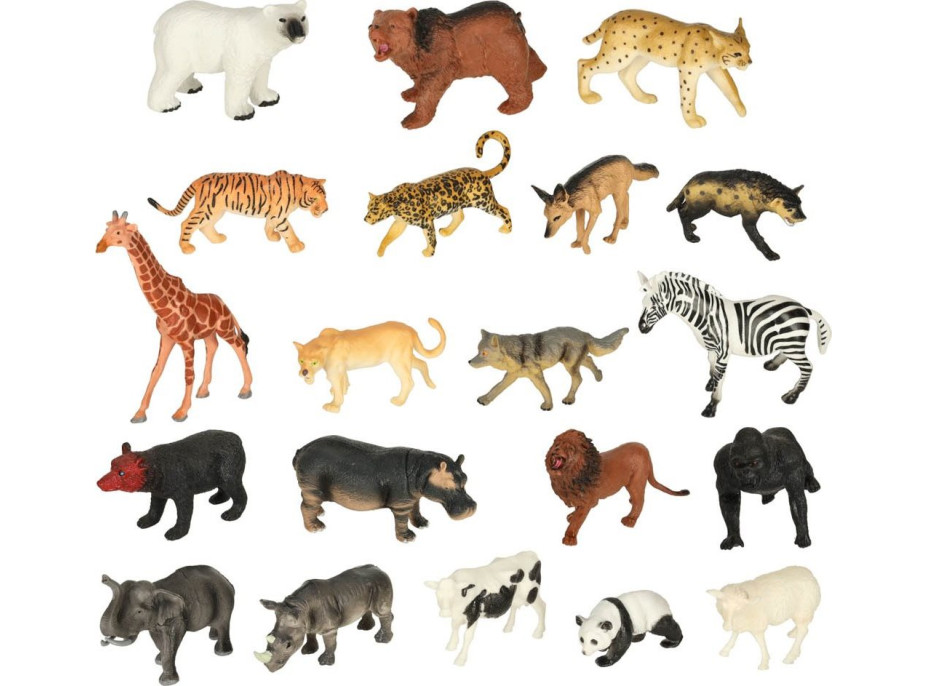 KIK Sada figurek Zvířata v ZOO 59ks v boxu