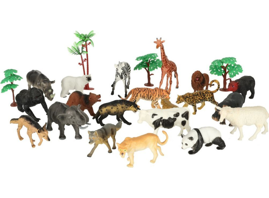 KIK Sada figurek Zvířata v ZOO 59ks v boxu