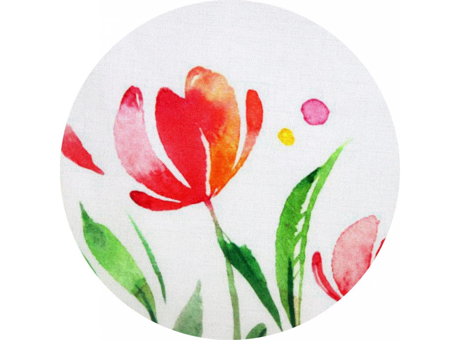 Polštář PASTELOVÉ JARO Tulipán - 43x43 cm