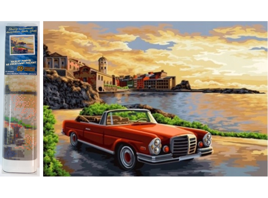 NORIMPEX Diamantové malování Projížďka po pobřeží 30x40cm