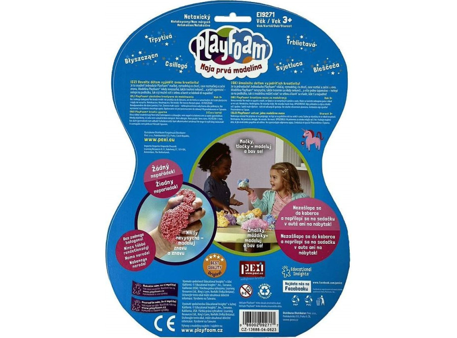 Kuličková modelína PlayFoam: Boule Set - třpytivá (4 barvy)