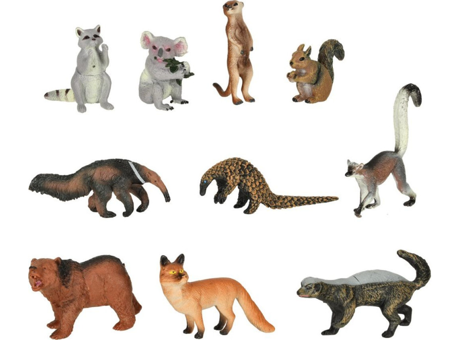 KIK Sada figurek Zvířata v ZOO 19ks v boxu