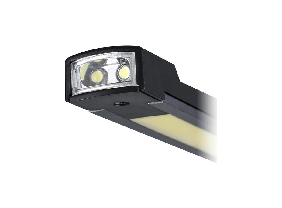 Solight pracovní nabíjecí LED lampa, 500lm + 70lm, COB, Li-Ion, USB, černooranžová