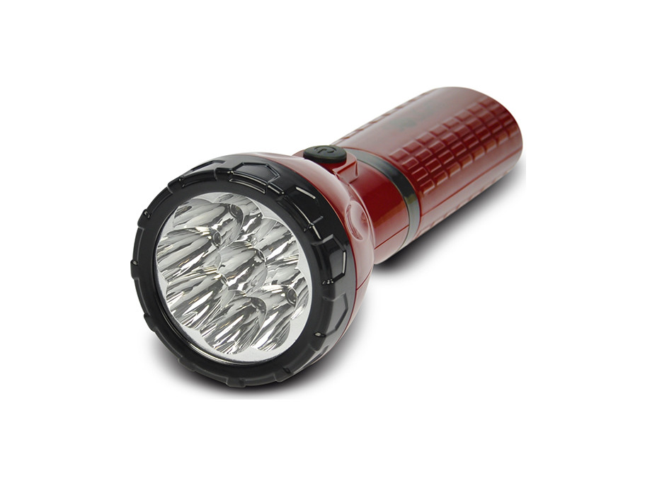 Solight LED nabíjecí svítilna, 9 x LED, červenočerná, plug-in