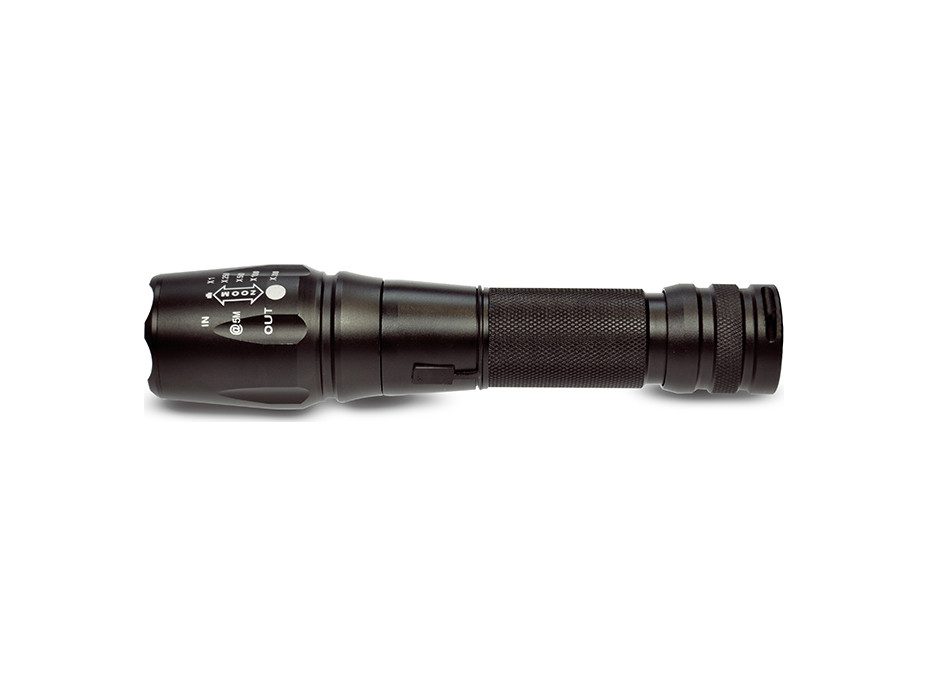 Solight LED nabíjecí profesionální svítilna, 600lm, T6 XML Cree LED, zoom, Li-Ion