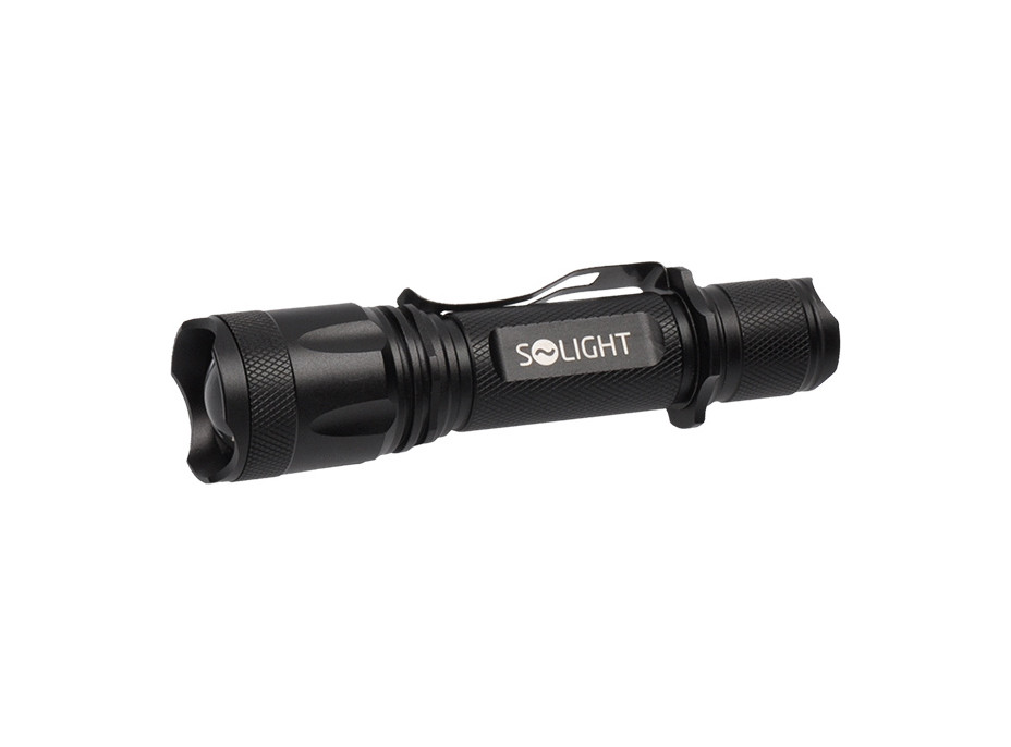Solight LED nabíjecí svítilna, 600lm, Cree XM-L2 T6, zoom, Li-Ion