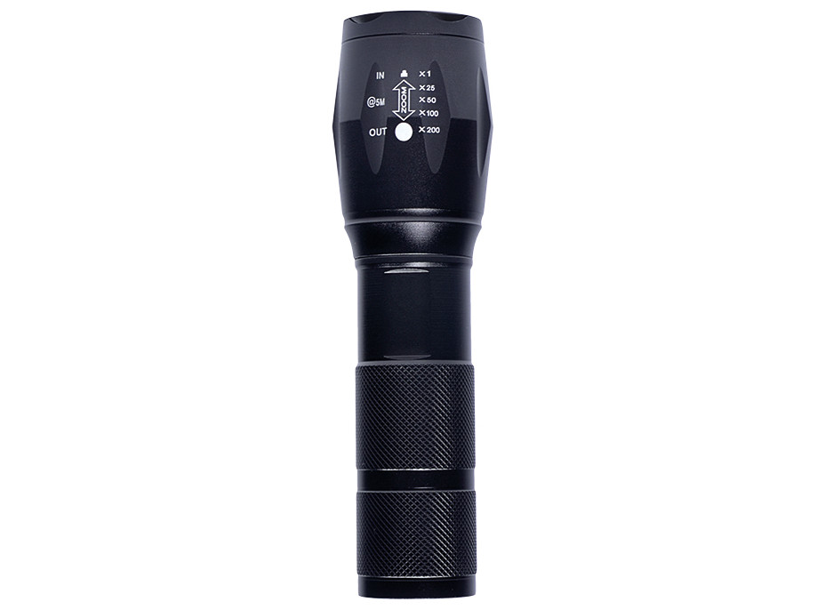 Solight LED nabíjecí svítilna, 300lm, Cree, zoom, power banka, Li-Ion
