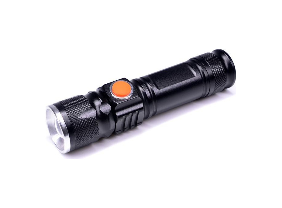 Solight LED nabíjecí kapesní svítilna, 200lm, 3W, zoom, Li-Ion