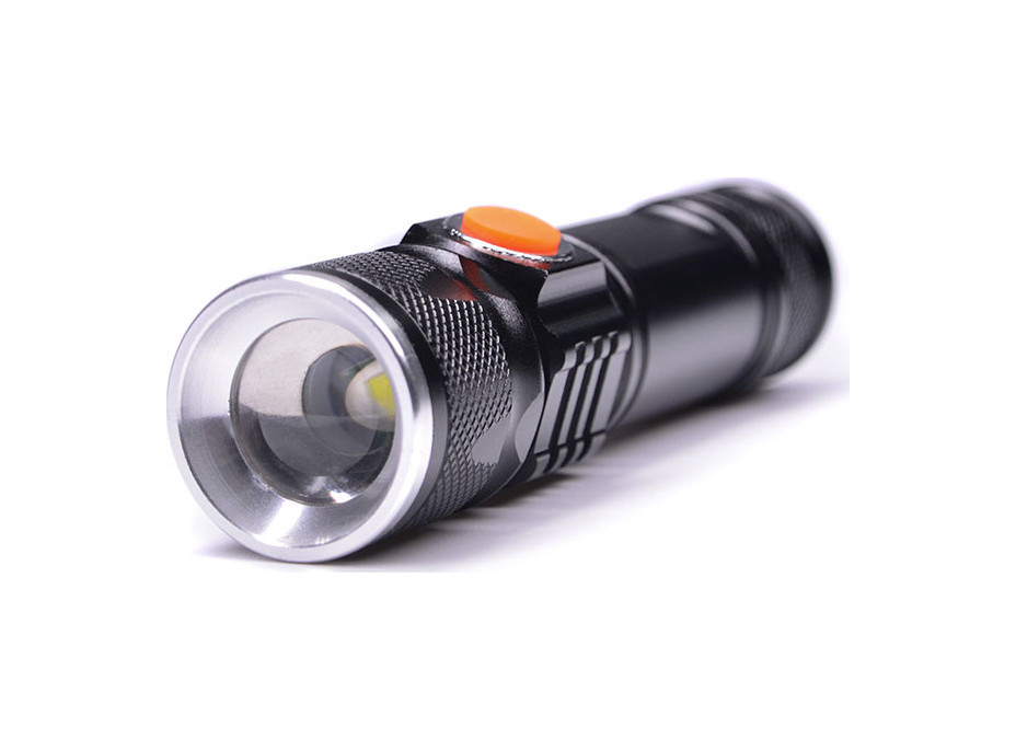 Solight LED nabíjecí kapesní svítilna, 200lm, 3W, zoom, Li-Ion