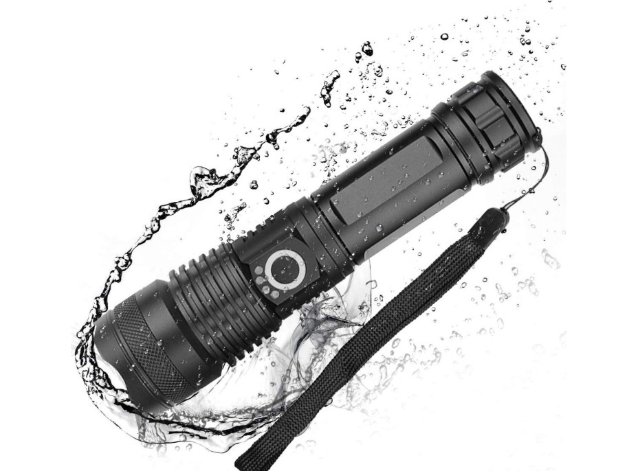 Solight LED nabíjecí svítilna, 1000lm, zoom, dárkové balení, Li-Ion