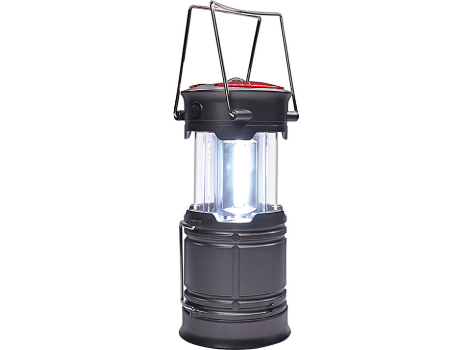 Solight LED nabíjecí kempingové svítidlo s lucernou, 200lm, šedá