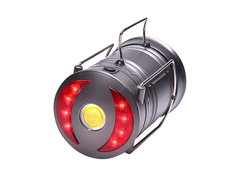 Solight LED nabíjecí kempingové svítidlo s lucernou, 200lm, šedá