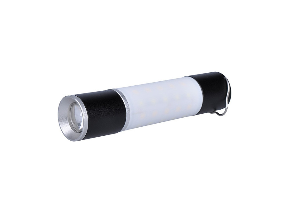 Solight LED nabíjecí ruční svítilna s kampingovou lucernou, 250lm, power bank, Li-Ion