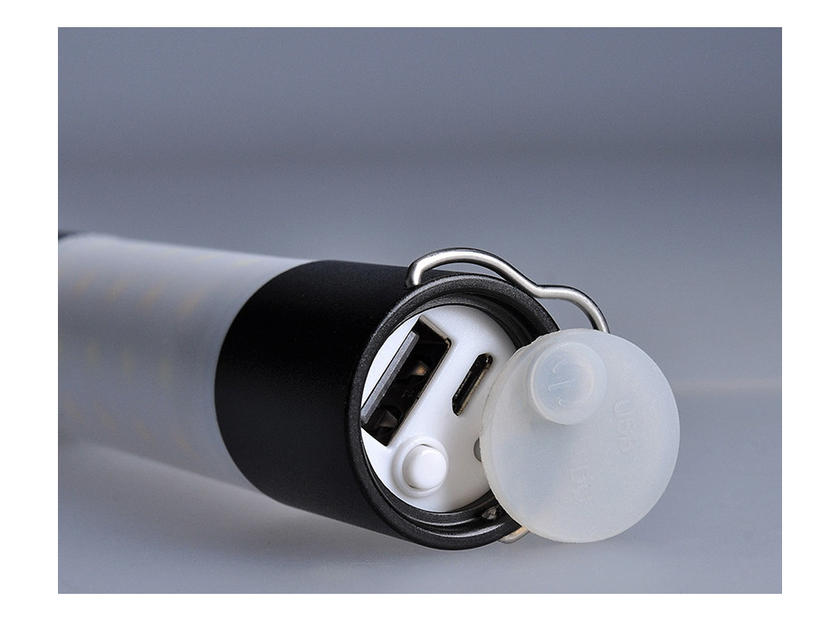 Solight LED nabíjecí ruční svítilna s kampingovou lucernou, 250lm, power bank, Li-Ion