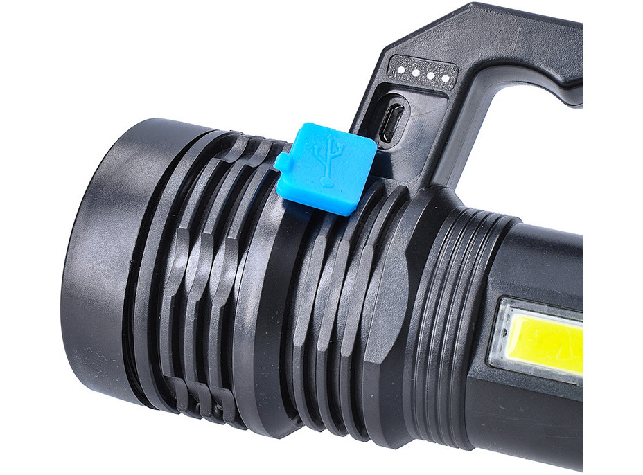 Solight LED nabíjecí svítilna s rukojetí a bočním světlem, 150+100lm, Li-Ion