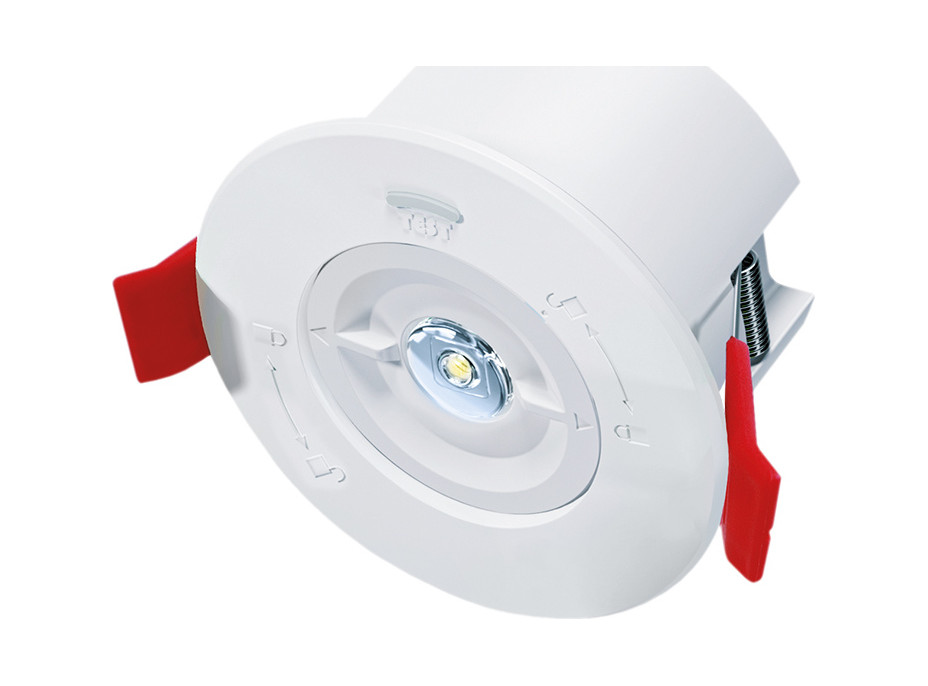 Solight LED nouzové osvětlení podhledové, 200lm, IP65, LiFePo4 1800mAh baterie, autotest