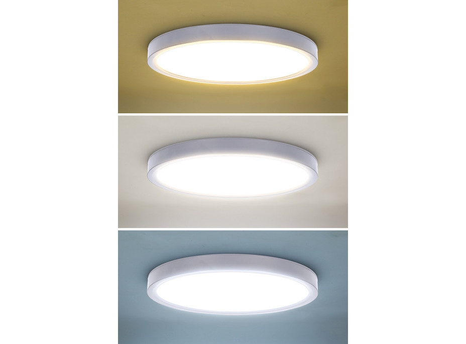 Solight LED osvětlení s dálkovým ovladačem Estela White, 36W, 2700lm, 30cm, změna chromatičnosti, stmívatelné