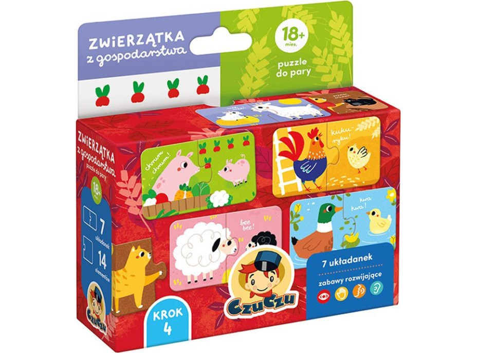 CZUCZU Puzzle dvojice Zvířátka 7x2 dílky