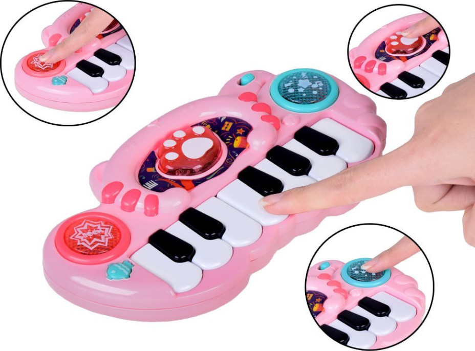 JOKOMISIADA Interaktivní piano růžové