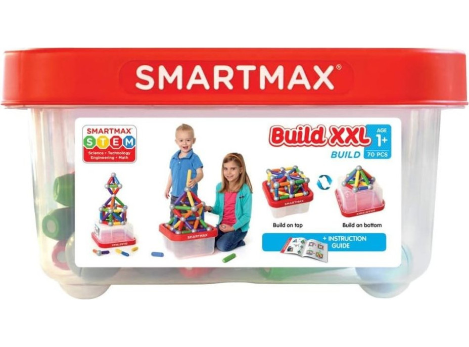 SMARTMAX Magnetická stavebnice Build XXL 70 dílků